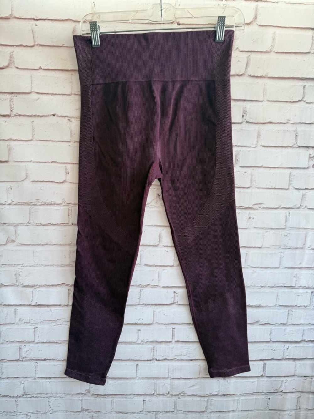 JoyLab Ribbed High-Waist Leggings in Dusty Plum